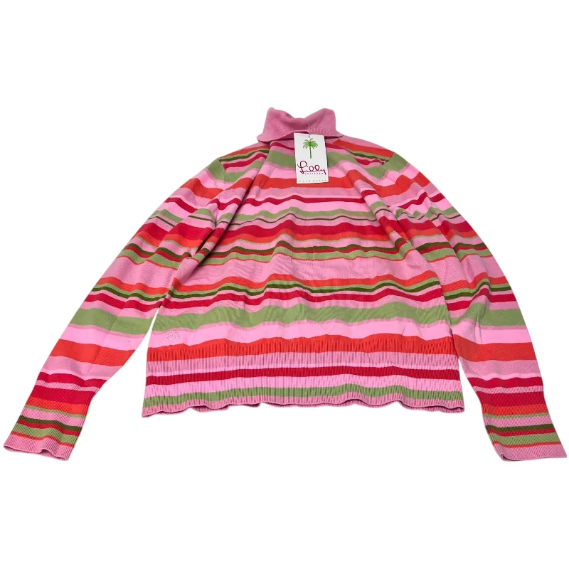 Top Long Sleeve Designer By Lilly Pulitzer In Striped Pattern, Size: L