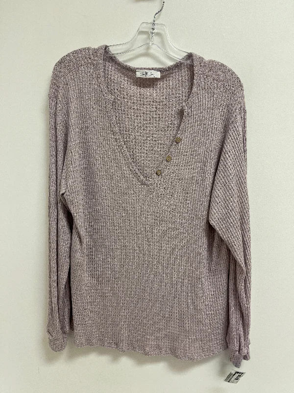 Top Long Sleeve By Clothes Mentor In Purple, Size: M