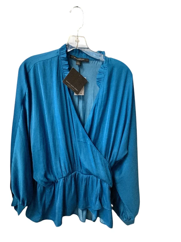 Top Long Sleeve By Marc New York In Blue, Size: L