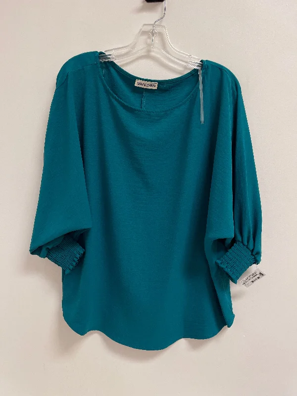 Top Long Sleeve By Clothes Mentor In Teal, Size: L