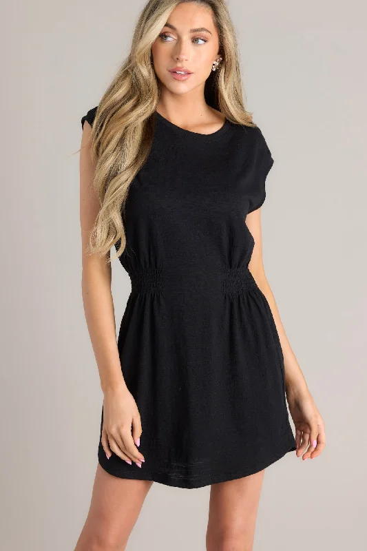 Z-Supply Rowan Textured Knit Black Mini Dress