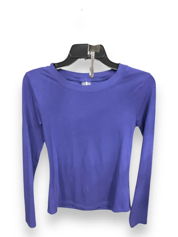 Top Long Sleeve Basic By Calia In Purple, Size: M