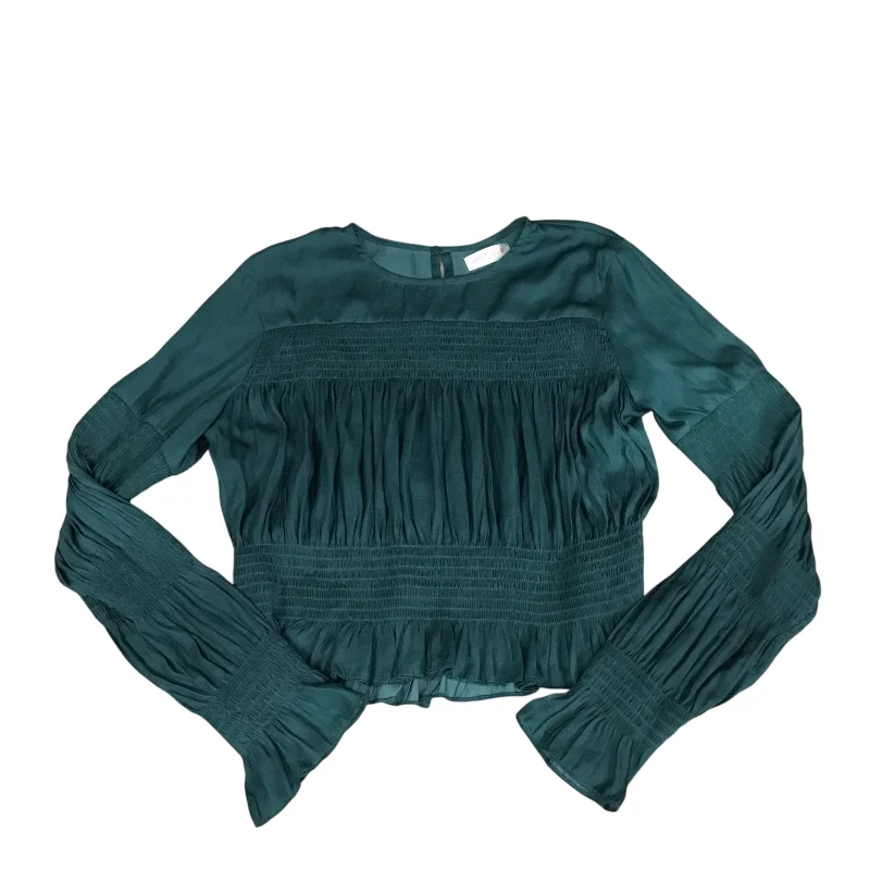 Top Long Sleeve By Vestique In Teal, Size: L