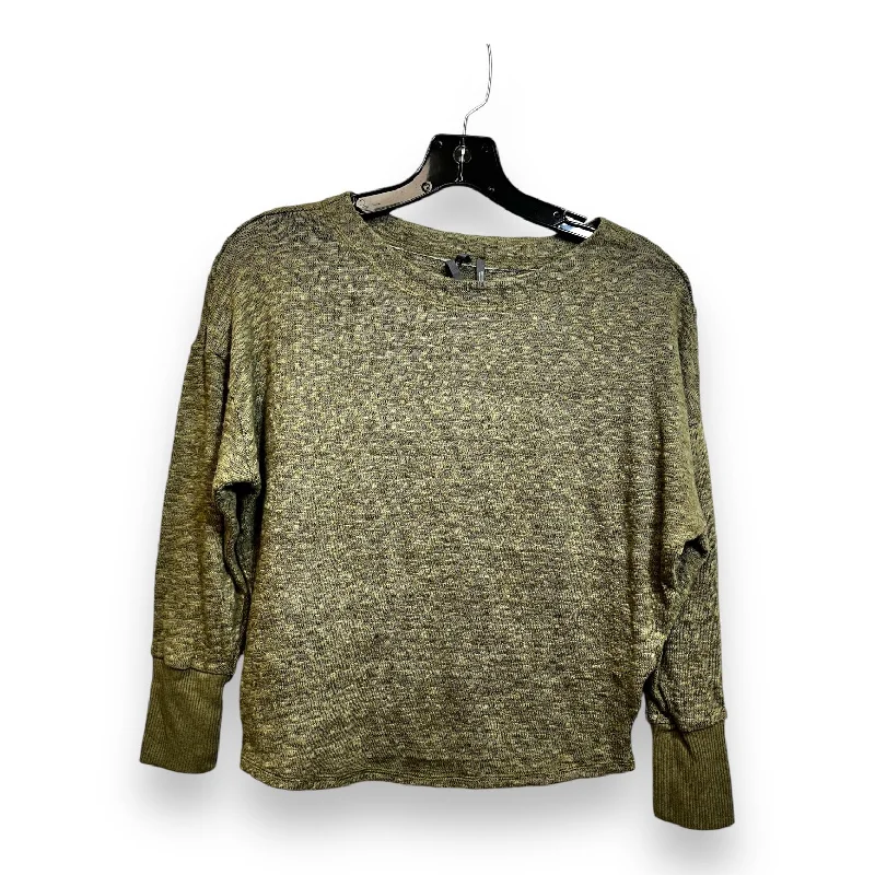 Top Long Sleeve Basic By Anthropologie In Olive, Size: Xs