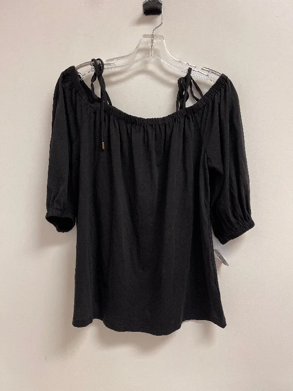 Top Long Sleeve By Michael By Michael Kors In Black, Size: L