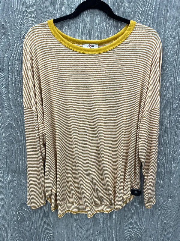 Top Long Sleeve By Clothes Mentor In Striped Pattern, Size: L