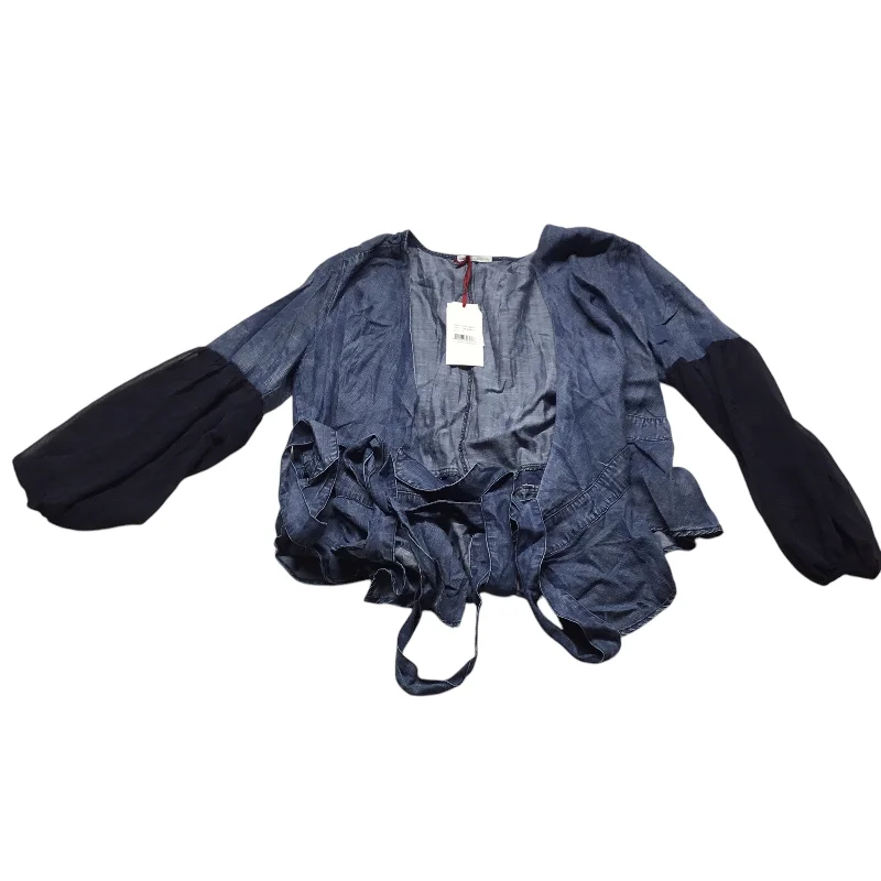 Top Long Sleeve By Clothes Mentor In Blue Denim, Size: 1x