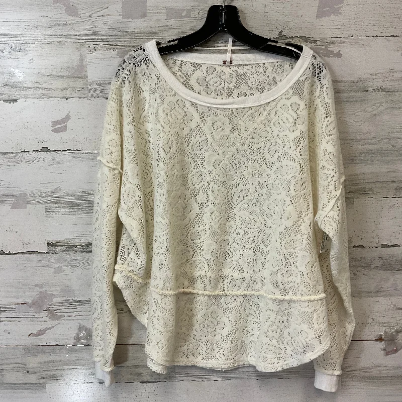 Top Long Sleeve By Free People In Cream, Size: Xs