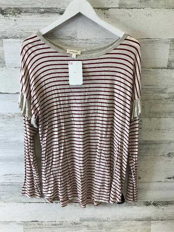 Top Long Sleeve By Clothes Mentor In Red, Size: L