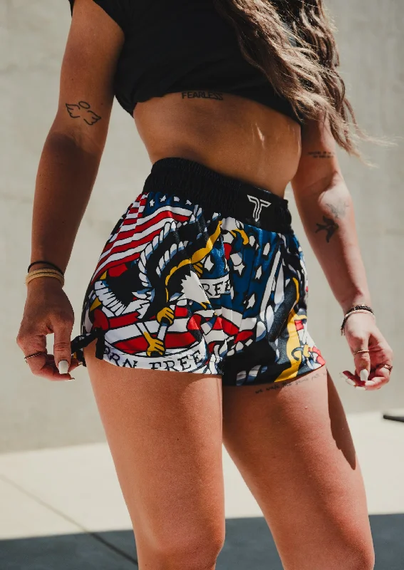 Star Spangled Women's Fight Shorts (3" Inseam)