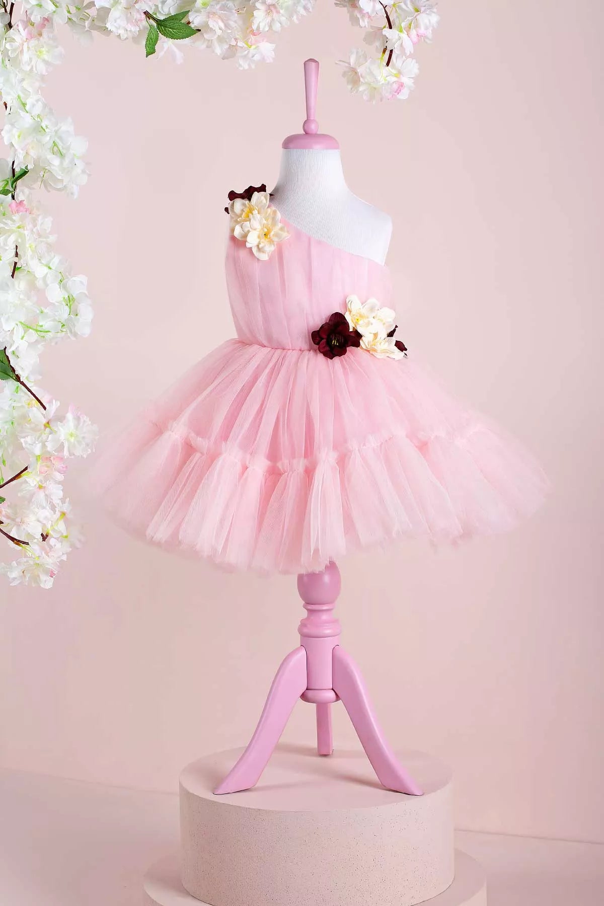 Felicity Pink Flower Party Dress