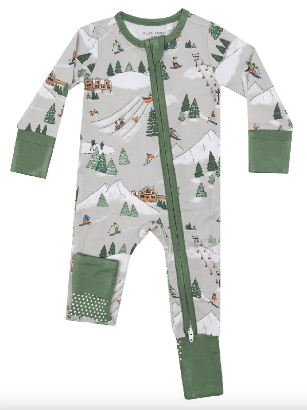 2 Way Zipper Romper Winter Fun Skiers