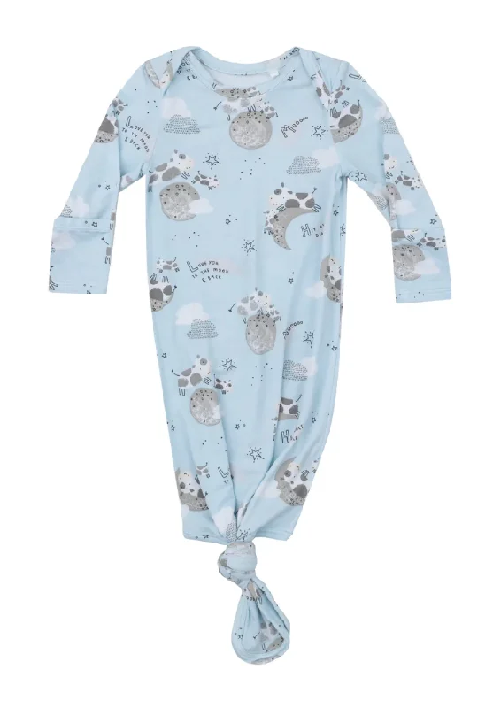 I Love You to the Moon Cows Knotted Gown