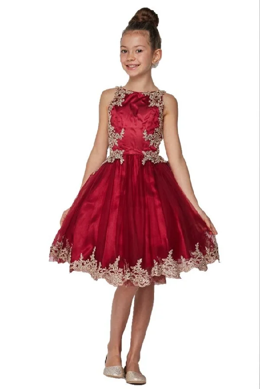 Crystal Organza Embroidered Pearl Tulle Girl Party Dress by Cinderella Couture USA AS8503