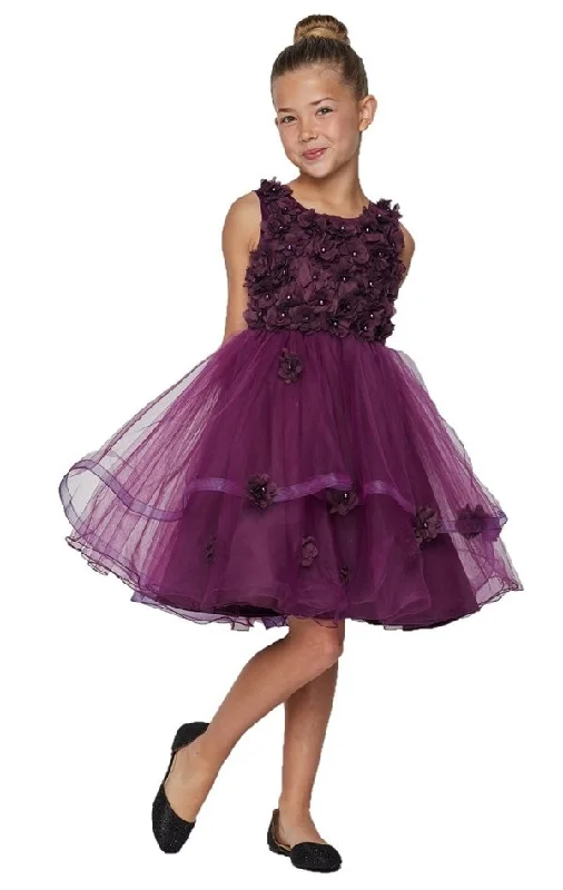 Floral Tulle Girl Party Dress by Cinderella Couture USA AS9084