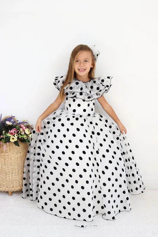 Orchid Black and White Party Dress