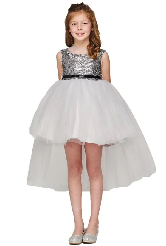 Sequin Tulle Girl Party Dress by Cinderella Couture USA 5098