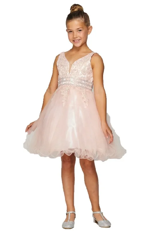 Stone Lace Tulle Girl Party Dress by Cinderella Couture USA AS5081