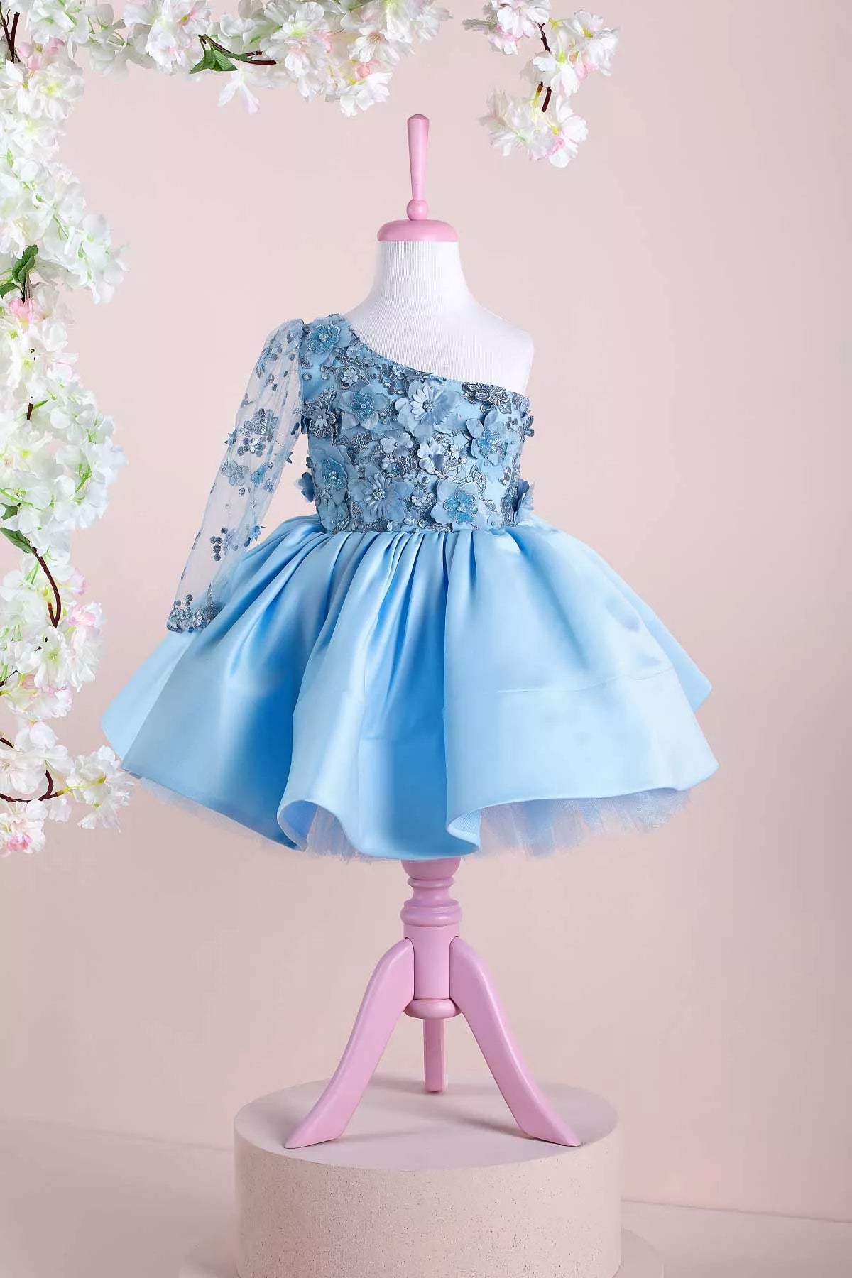 Mia Blue Floral Party Dress