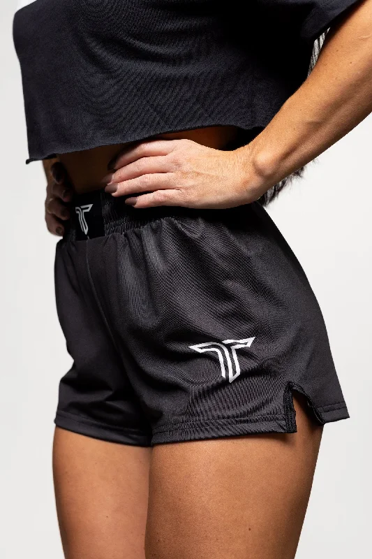 Essential Women's Fight Shorts (3" Inseam) - Black