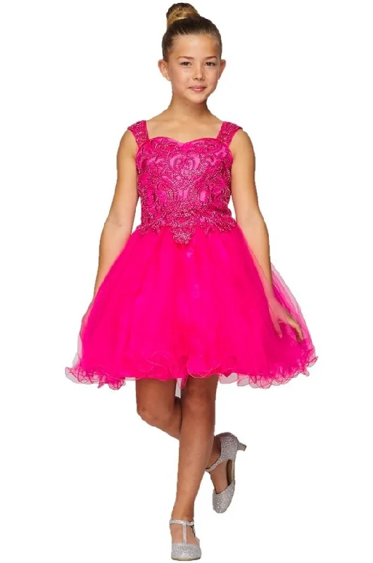 Lace Bead Tulle Satin Party Dress by Cinderella Couture USA AS5080