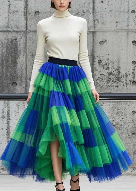 Boutique Colorblock Exra Large Hem Tulle Holiday Skirt Fall