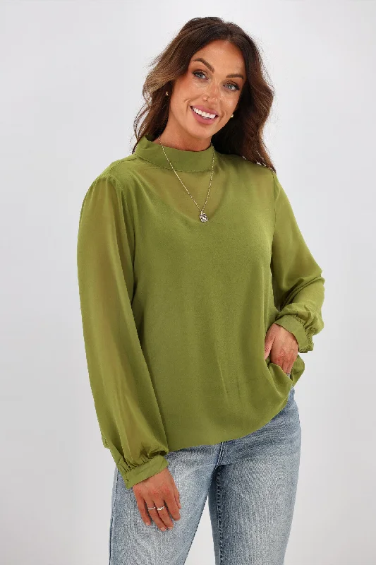 Foxwood City Lights Top Khaki