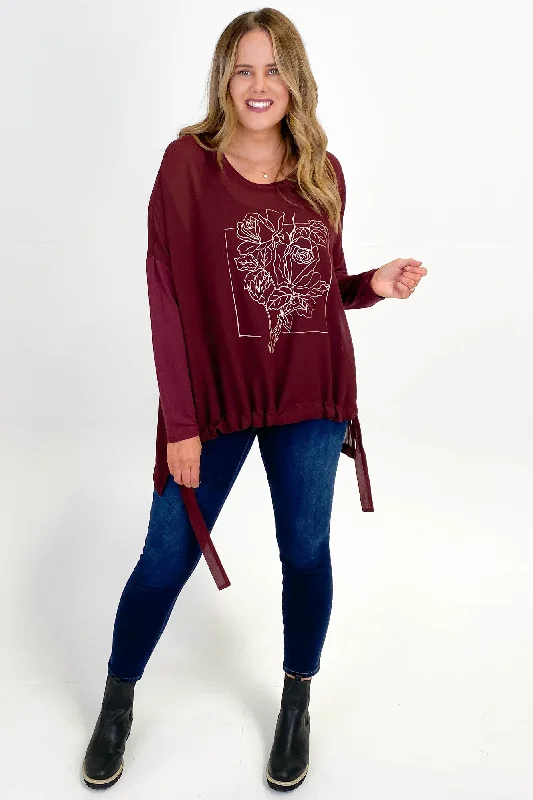 Shine On Label Roxanne Print Front Top Wine