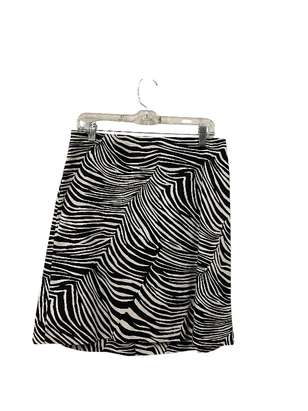 Skirt Midi By Ann Taylor In Black & White, Size: 10