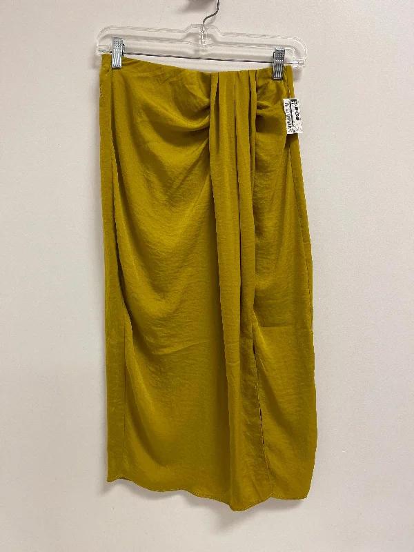 Skirt Midi By Cache In Yellow, Size: 2