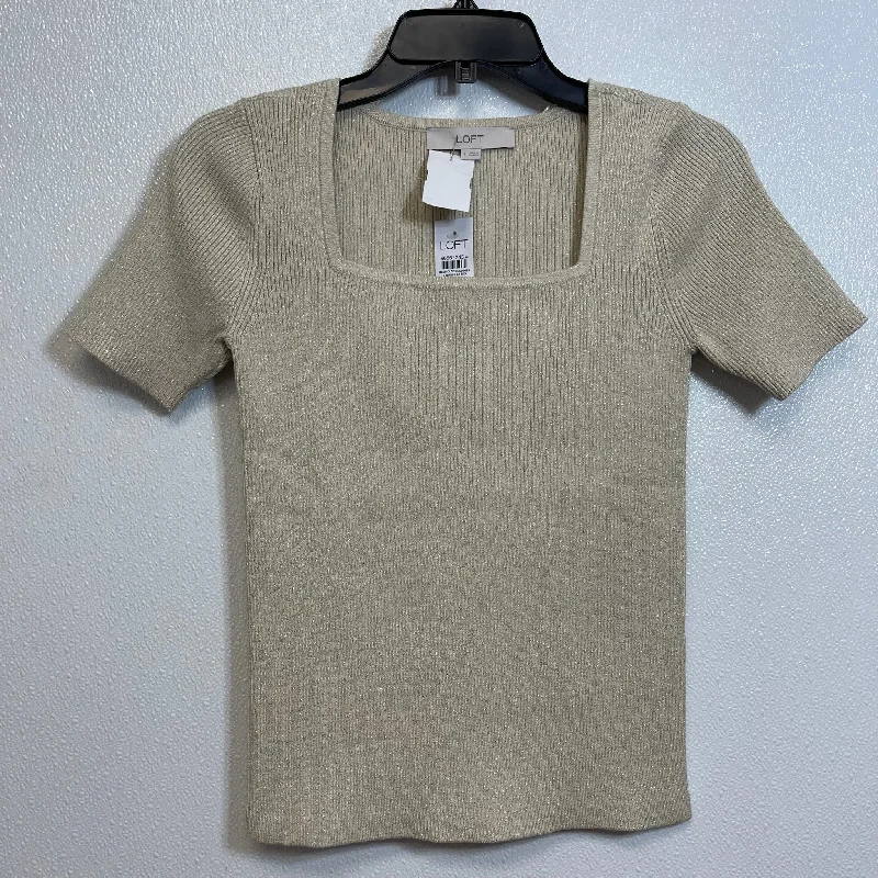 Top Short Sleeve By Loft O In Gold, Size: S