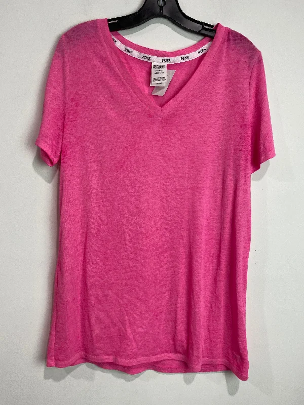 Top Short Sleeve By Pink In Pink, Size: L