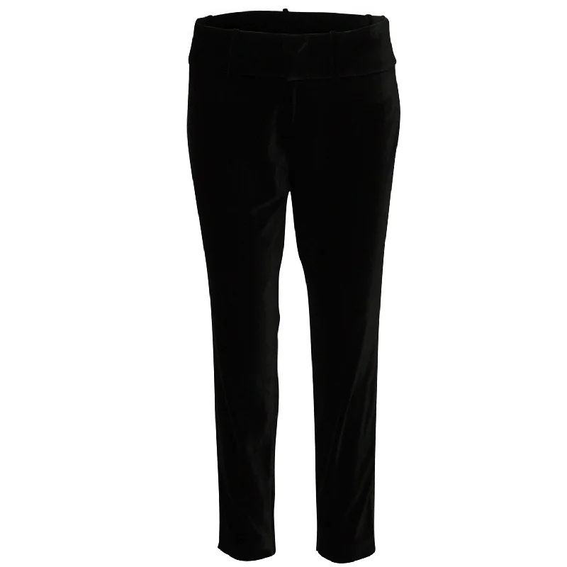 Alice & Olivia Stacey Slim Trousers in Black Polyester