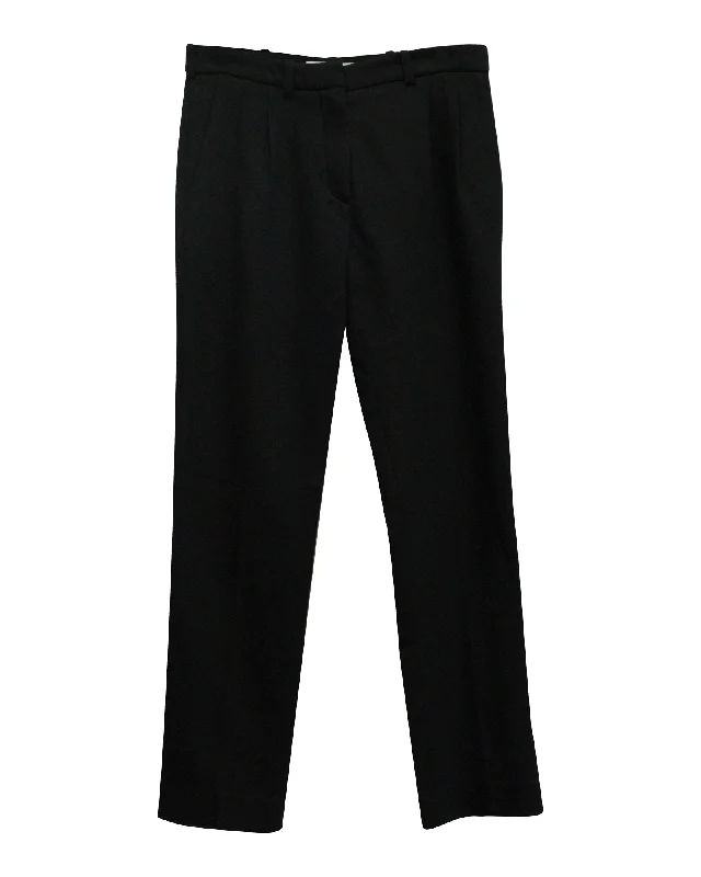 Altuzarra Straight Leg Trousers in Black Cotton