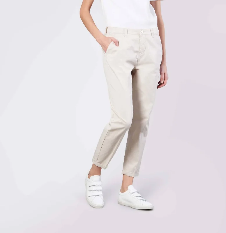 Chino Turn Up Pants In Ivory