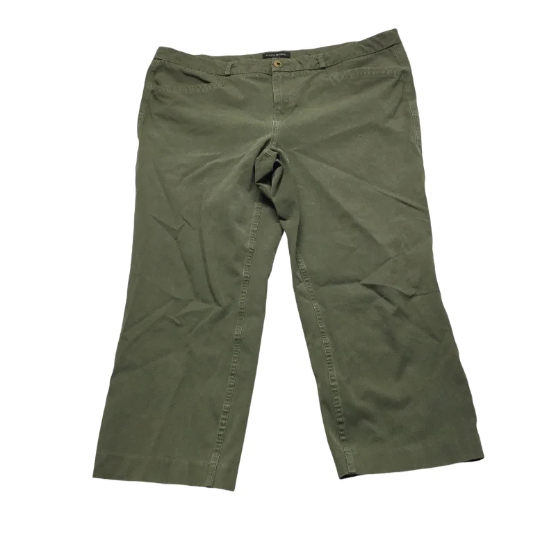 Pants Cropped By Banana Republic In Green, Size: 16