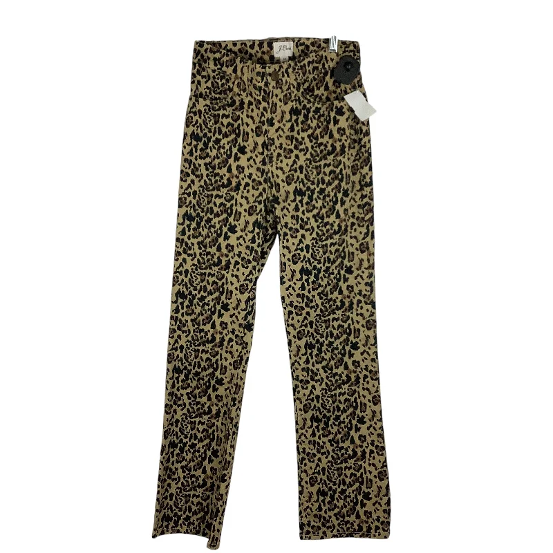 Pants Cropped By J. Crew In Animal Print, Size: 0 (24)