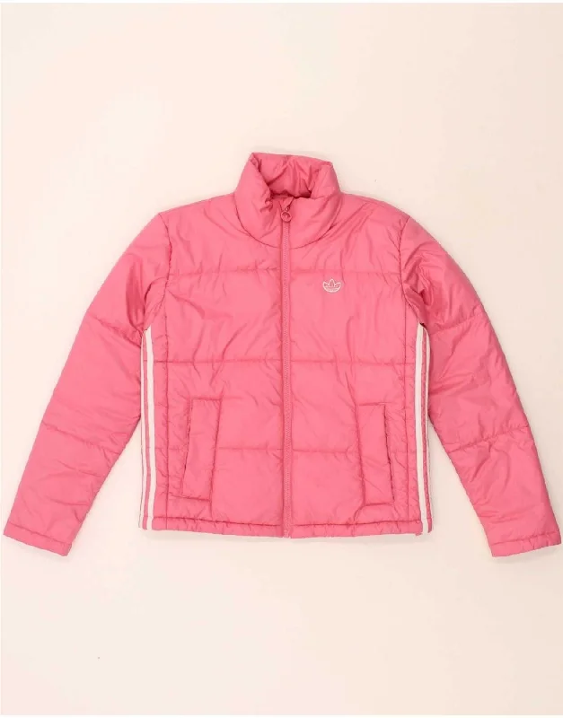 ADIDAS Womens Padded Jacket UK 4 XS Pink Polyester