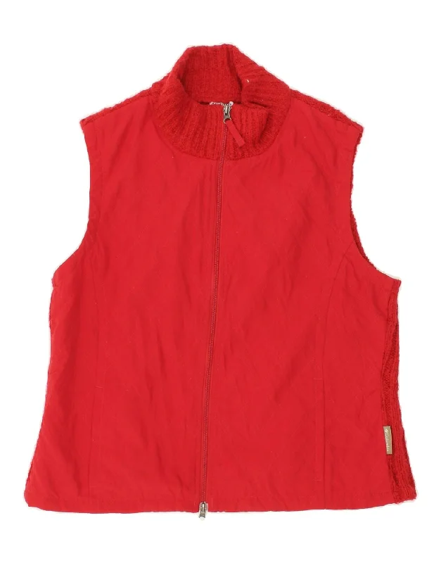 COLUMBIA Womens Gilet UK 18 XL Red Polyester