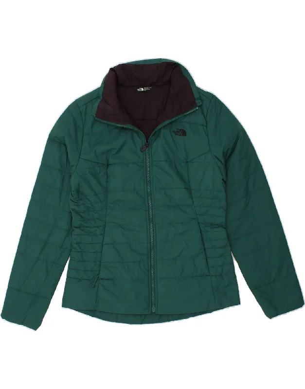 THE NORTH FACE Womens Padded Jacket UK 14 Medium Green Polyester