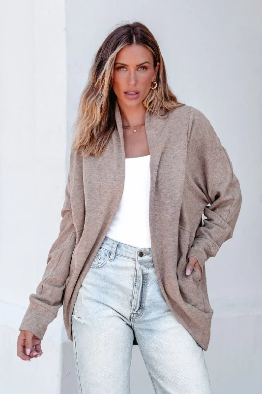 Make It Yours Taupe Brushed Cardigan