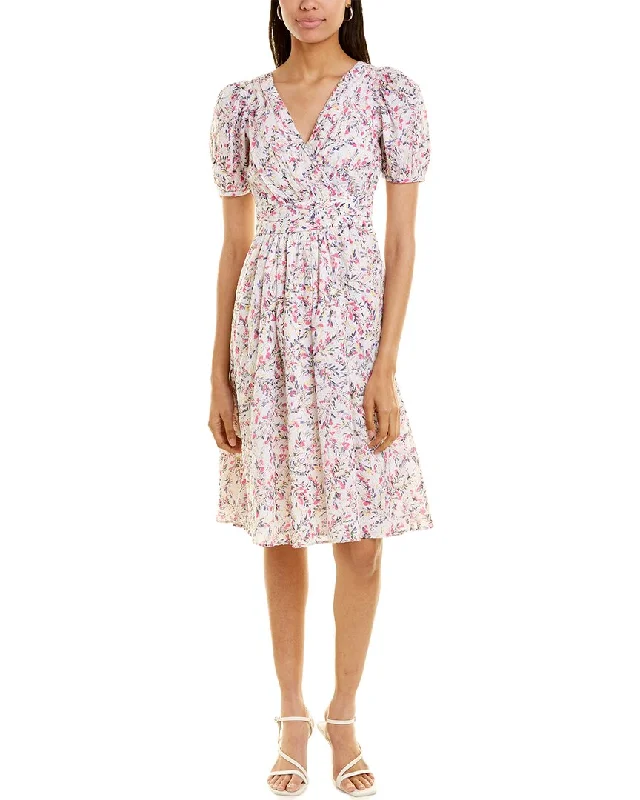 French Connection Flores V-Neck Midi Dress