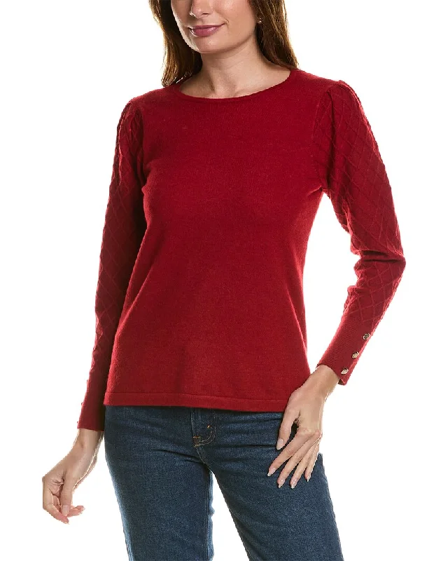 Anne Klein Puff Sleeve Sweater