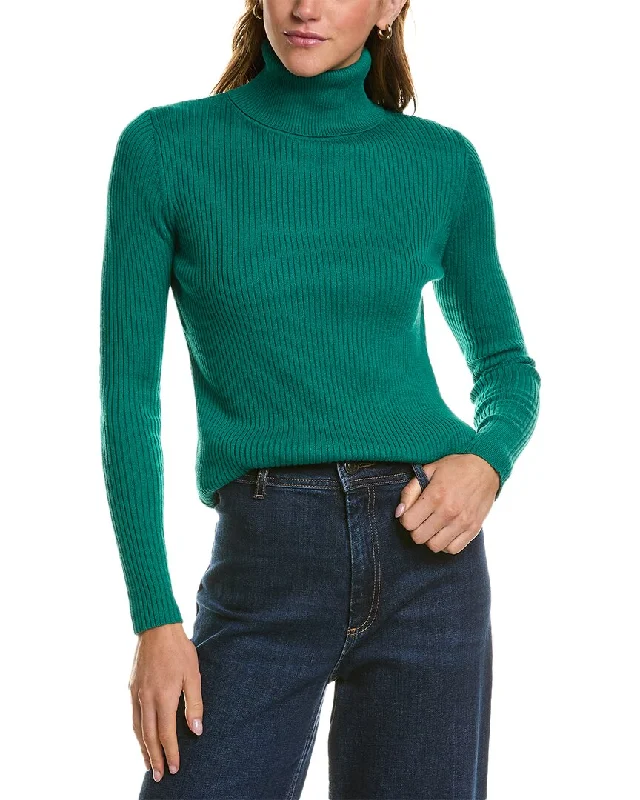 Hannah Rose Turtleneck Cashmere-Blend Sweater