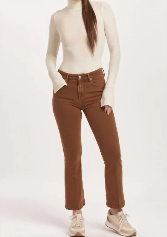 Jeanne Flare Jeans In Burnt Sienna