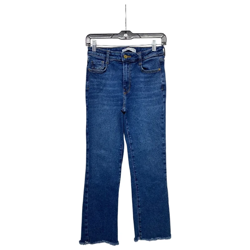 Jeans Boot Cut By Zara In Blue Denim, Size: 2