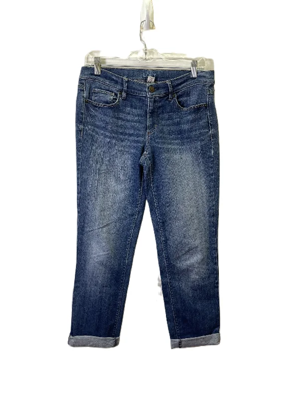 Jeans Cropped By Loft In Blue Denim, Size: 6