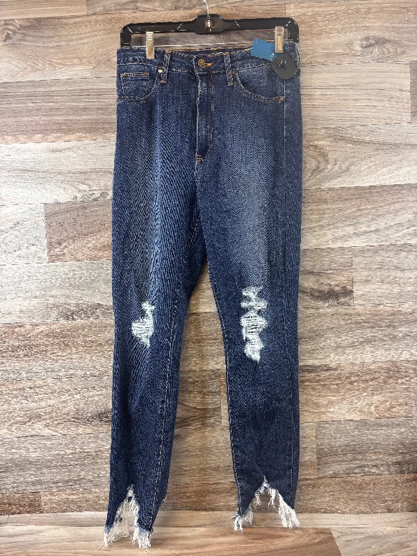 Jeans Skinny By Just Black In Blue Denim, Size: 6