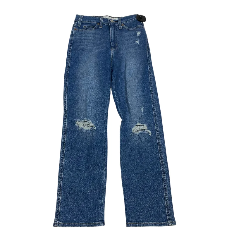 Jeans Straight By Levis In Blue Denim, Size: 2