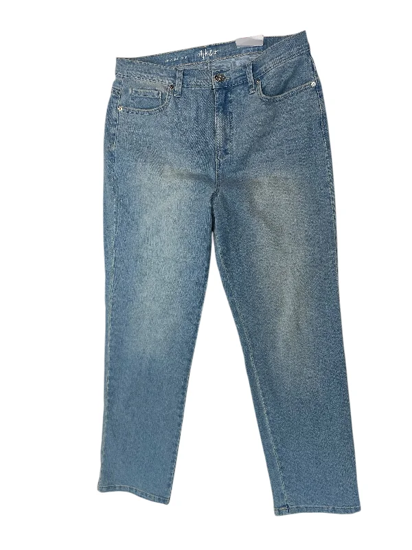 Jeans Straight By Style And Company In Blue Denim, Size: 12